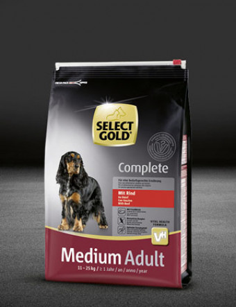 select gold complete medium adult mit rind beutel trocken 320x417px