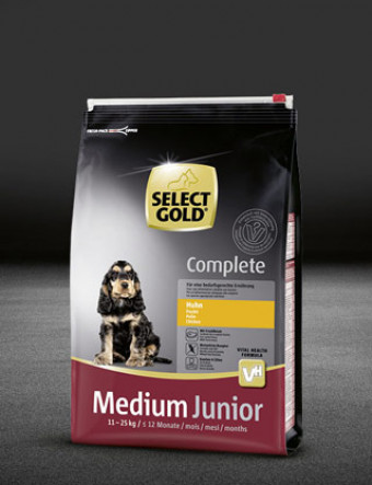 select gold complete medium junior huhn beutel trocken 320x417px