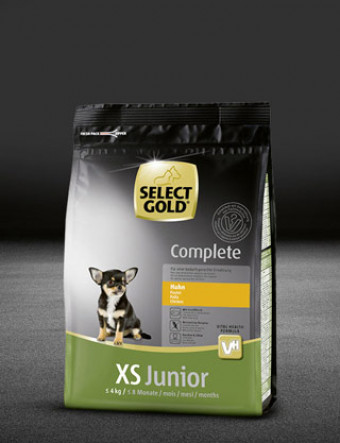 select gold complete xs junior huhn beutel trocken 320x417px