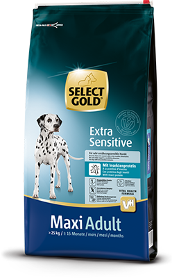 select gold extra sensitive maxi adult mit insektenprotein beutel trocken 50x80px