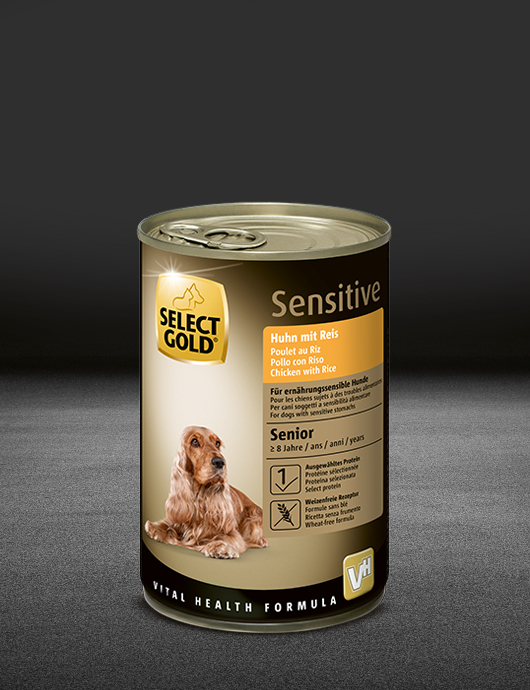 select gold sensitive senior huhn mit reis dose nass 530x890px