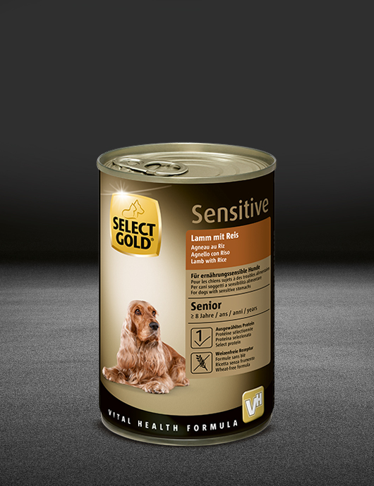 select gold sensitive senior lamm mit reis dose nass 530x890px