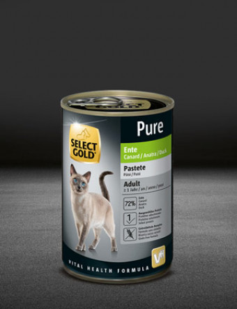 select gold pure adult ente dose nass 320x417px