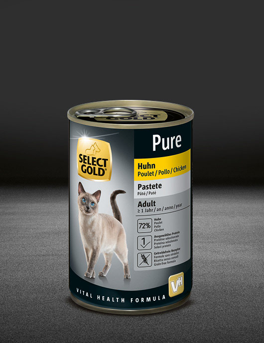 select gold pure adult huhn dose nass 530x890px