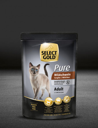 select gold pure adult wildschwein pouch nass 320x417px