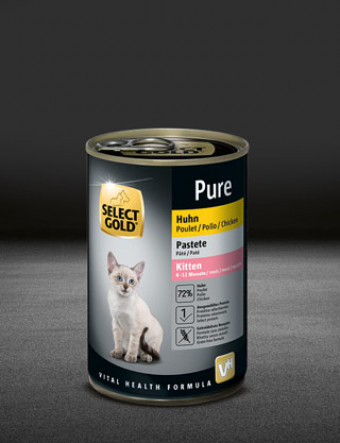 select gold pure kitten huhn dose nass 320x417px