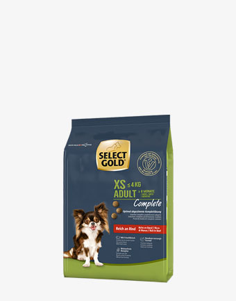 select gold complete xs adult rind beutel trocken 320x417px