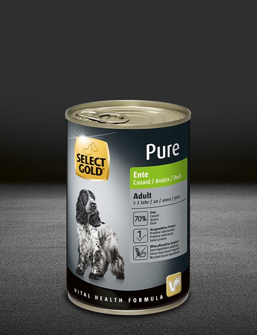 select gold pure adult ente dose nass 530x890px